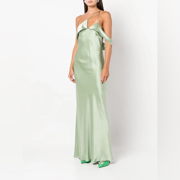 Michelle Mason Bias-cut One Shoulder Gown - Picture 1 of 10